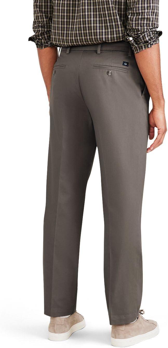 imageClassic Fit Signature Iron Free Khaki with Stain Defender Pants Pleated Regular and Big ampamp TallDark Pebble