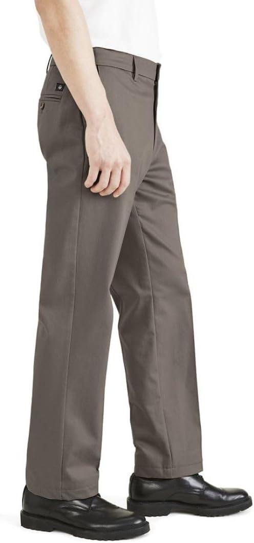 imageClassic Fit Signature Iron Free Khaki with Stain Defender Pants Regular and Big ampamp TallDark Pebble