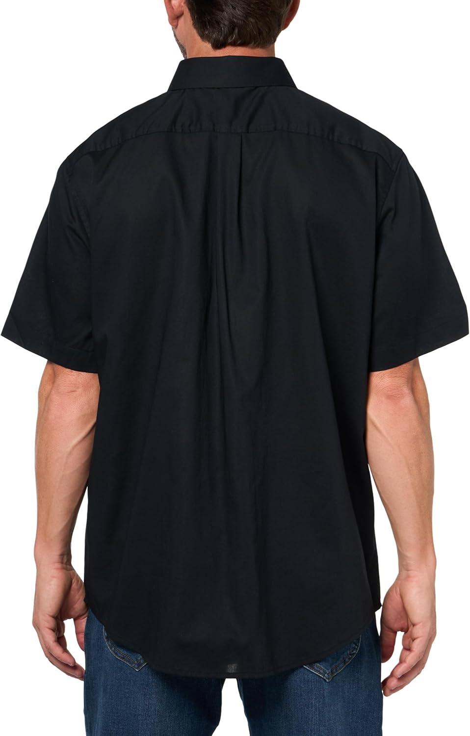 imageDOCKERS Mens Mens Signature Shirt Short Sleeve Classic Fit with Stain DefenderBeautiful Black