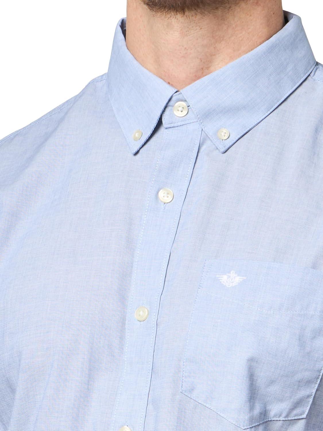 imageDOCKERS Mens Mens Signature Shirt Short Sleeve Classic Fit with Stain DefenderEnd on End Delft