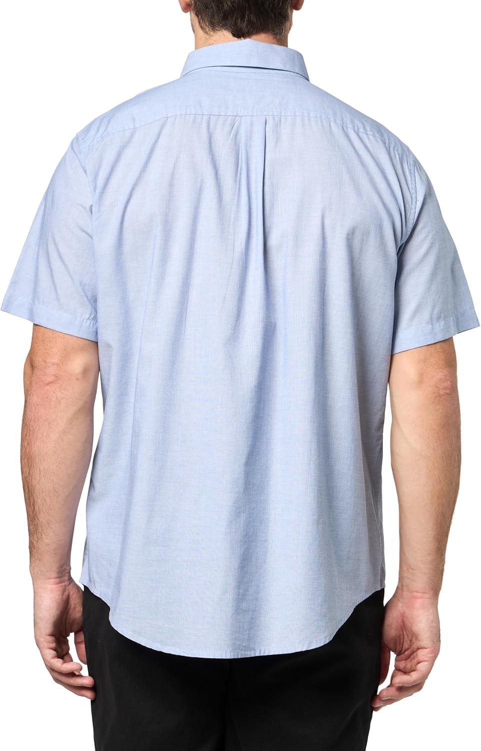 imageDOCKERS Mens Mens Signature Shirt Short Sleeve Classic Fit with Stain DefenderEnd on End Delft