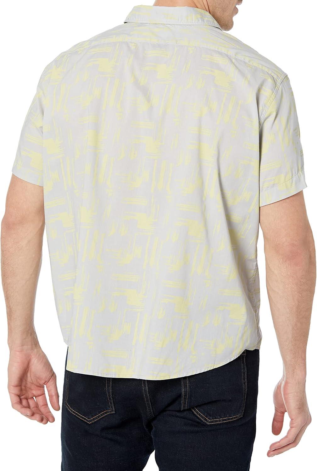 imageDOCKERS Mens Regular Fit Short Sleeve Casual Shirt Standard and Big ampamp TallSaffron Orange Multi Plaid