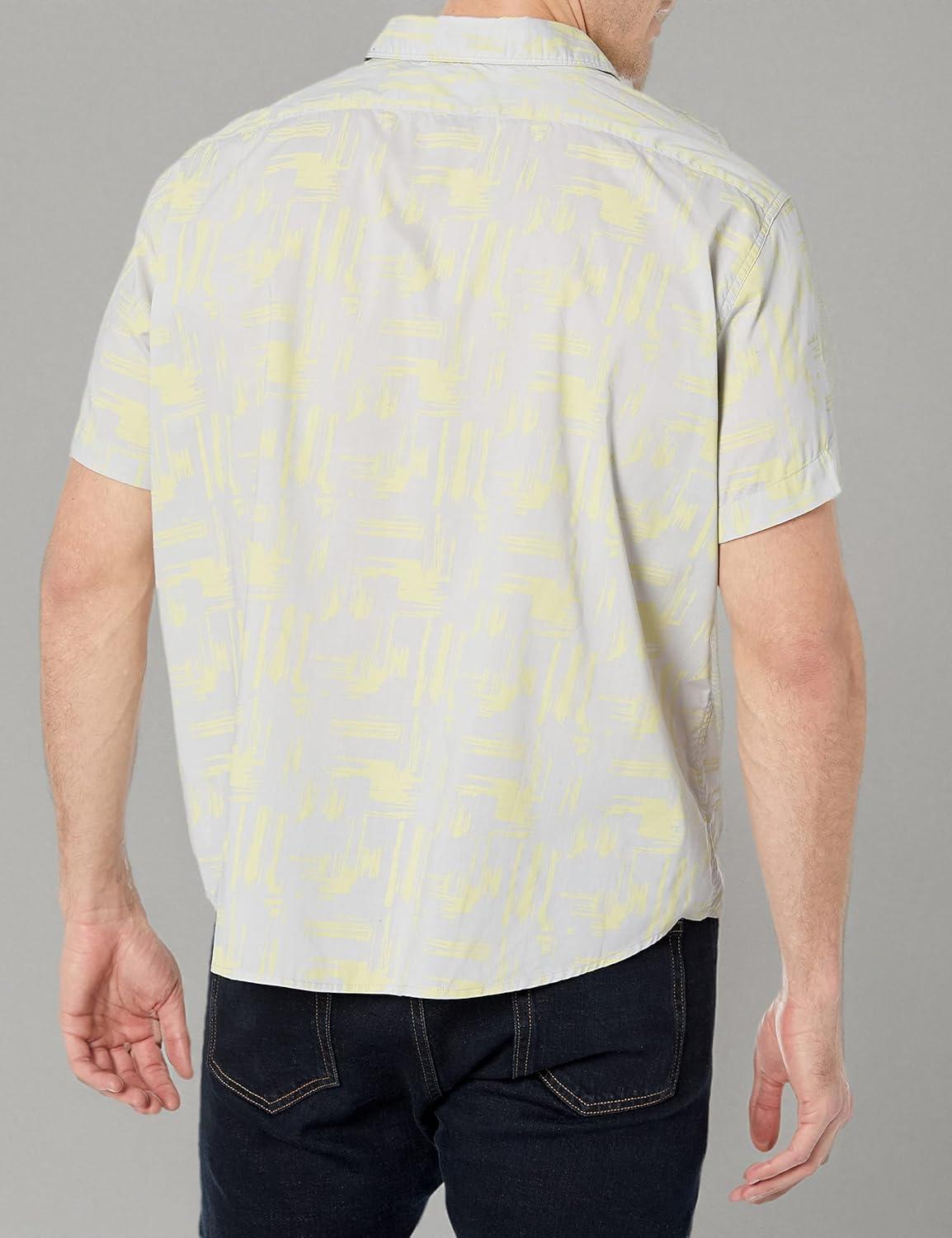 imageDOCKERS Mens Regular Fit Short Sleeve Casual Shirt Standard and Big ampamp TallSaffron Orange Multi Plaid