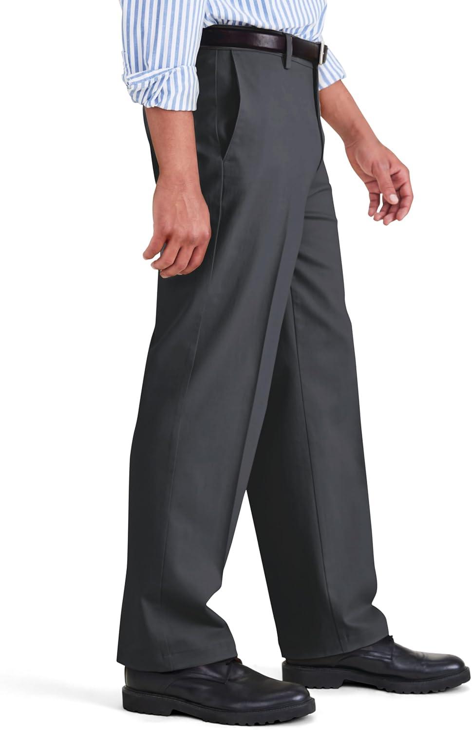 imageDOCKERS Mens Relaxed Fit Signature Iron Free Khaki With Stain Defender PantsCharcoal Heather