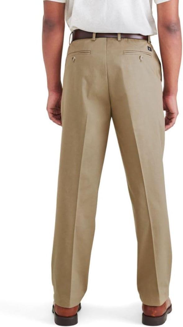 imageDOCKERS Mens Relaxed Fit Signature Iron Free Khaki With Stain Defender PantsNew British Khaki