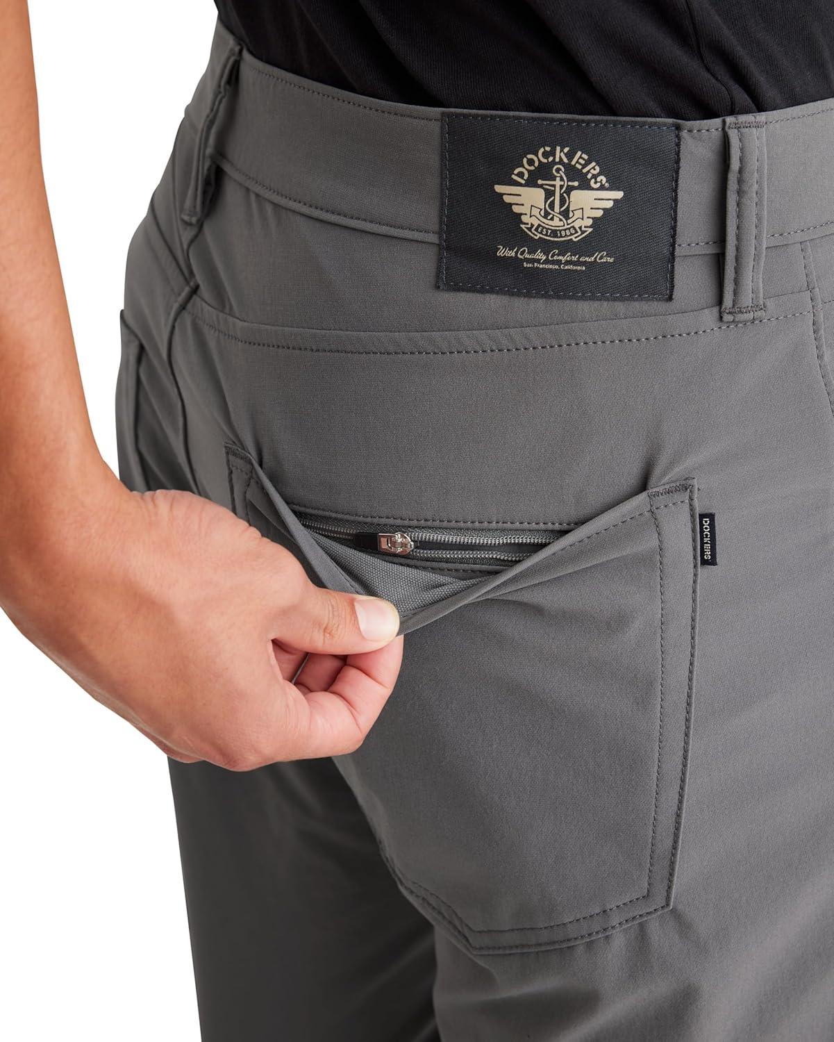 imageDOCKERS Mens Slim Fit Go Jean Cut PantsCar Park Grey