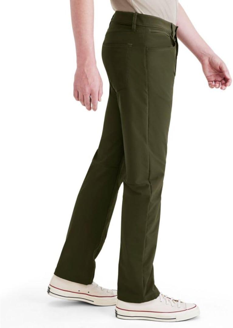 imageDOCKERS Mens Straight Fit Go Jean Cut PantsForest Night Green