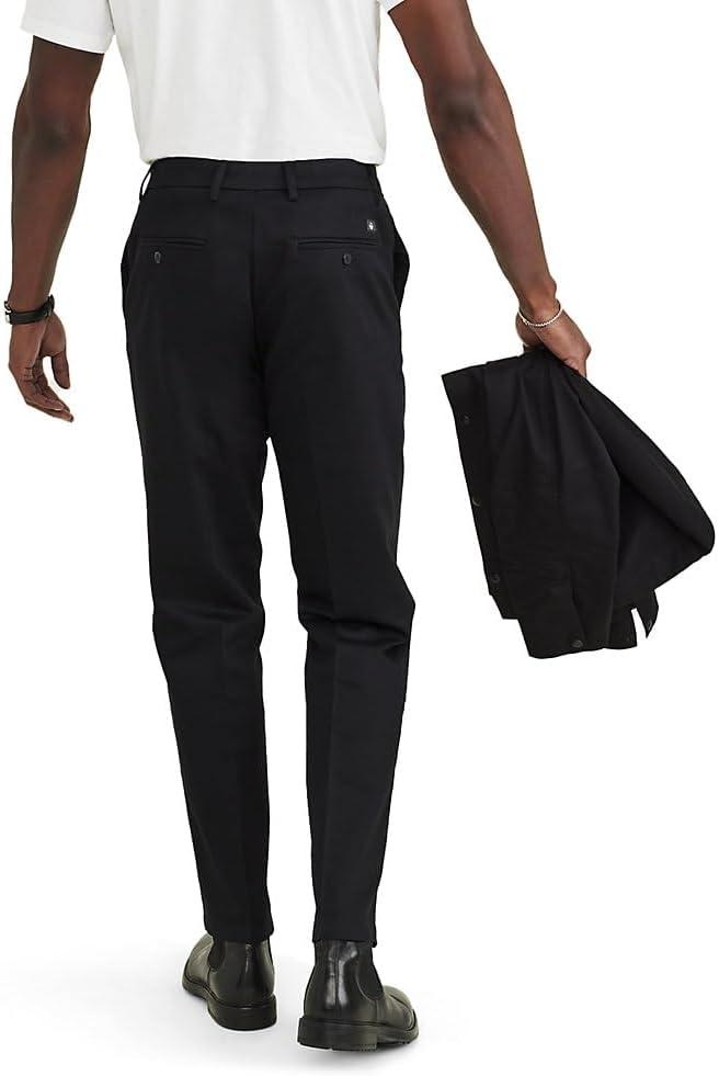 imageDOCKERS Mens Straight Fit Signature Iron Free Khaki with Stain Defender Pants Regular and Big ampamp TallBeautiful Black
