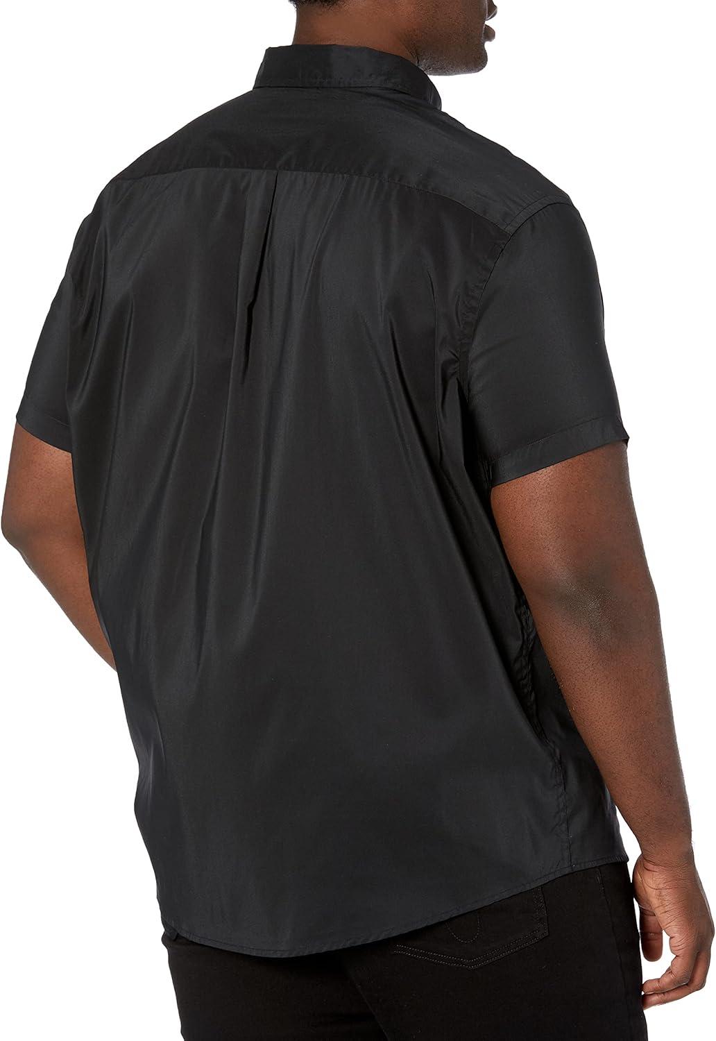 imageDOCKERS mens Classic Fit Short Sleeve Signature Comfort Flex Shirt Standard and Big ampamp TallBlack