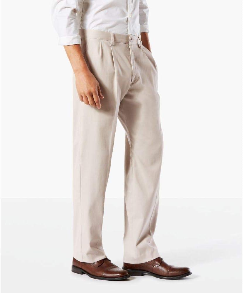imageDockers Mens Classic Fit Easy Khaki Pants Pleated Standard and Big ampamp TallCloud