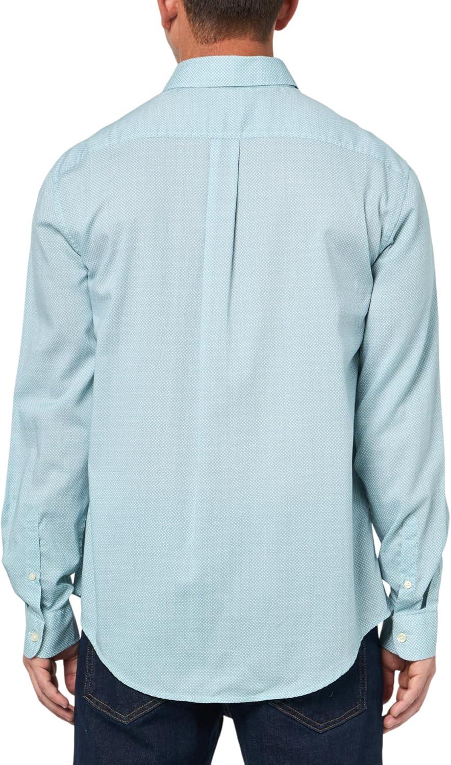 imageDockers Mens Classic Fit Long Sleeve Signature Iron Free Shirt with Stain DefenderGilmore Tourmaline Print