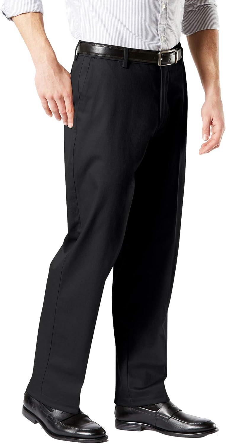 imageDockers Mens Classic Fit Signature Khaki Lux Cotton Stretch PantsBlack