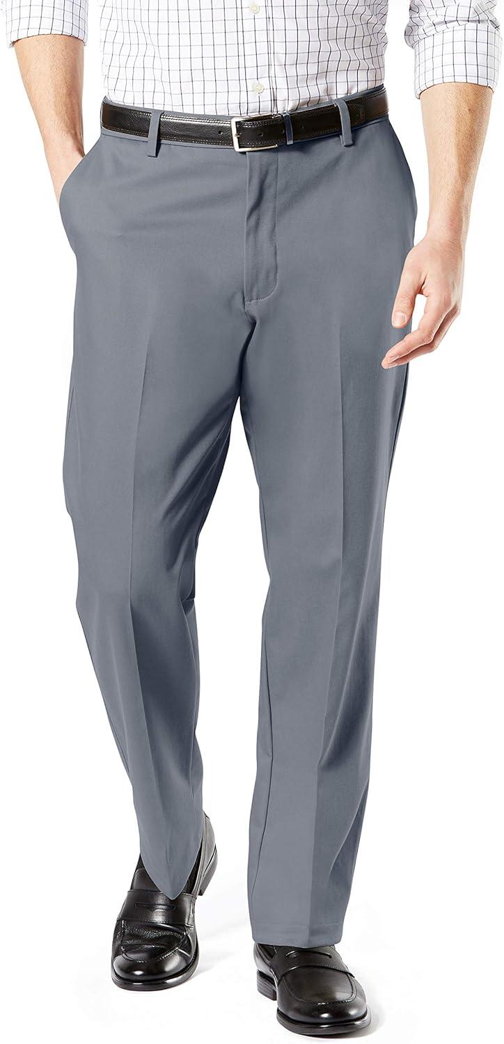 imageDockers Mens Classic Fit Signature Khaki Lux Cotton Stretch PantsBurma Grey