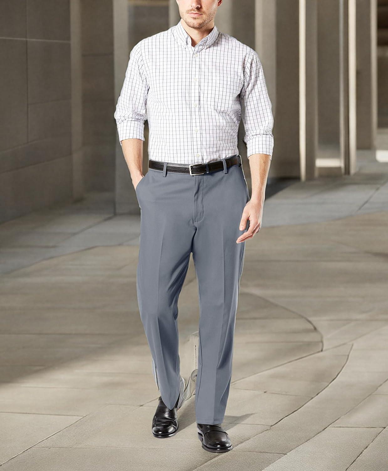 imageDockers Mens Classic Fit Signature Khaki Lux Cotton Stretch PantsBurma Grey