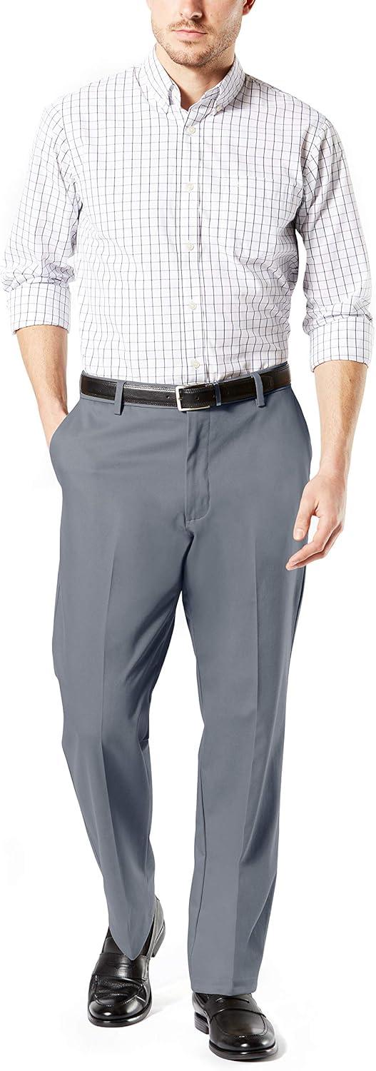 imageDockers Mens Classic Fit Signature Khaki Lux Cotton Stretch PantsBurma Grey