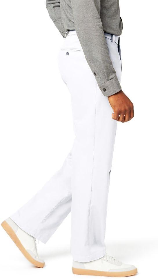 imageDockers Mens Classic Fit Signature Khaki Lux Cotton Stretch PantsPaper White