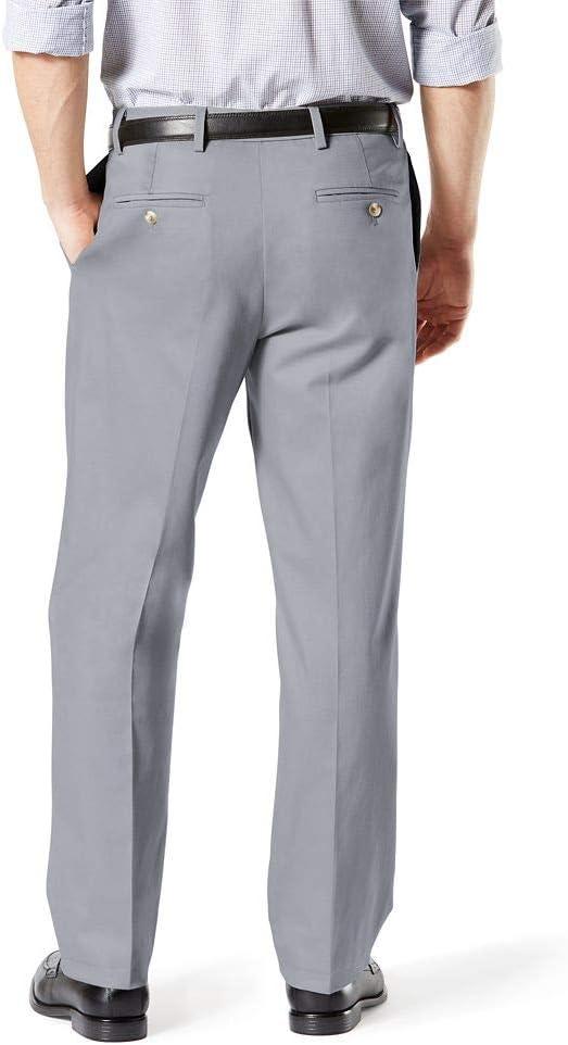 imageDockers Mens Classic Fit Signature Lux Cotton Stretch PantsPleated Regular and Big ampamp TallBurma Grey