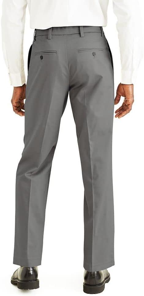 imageDockers Mens Classic Fit Signature Lux Cotton Stretch PantsPleated Regular and Big ampamp TallBurma Grey