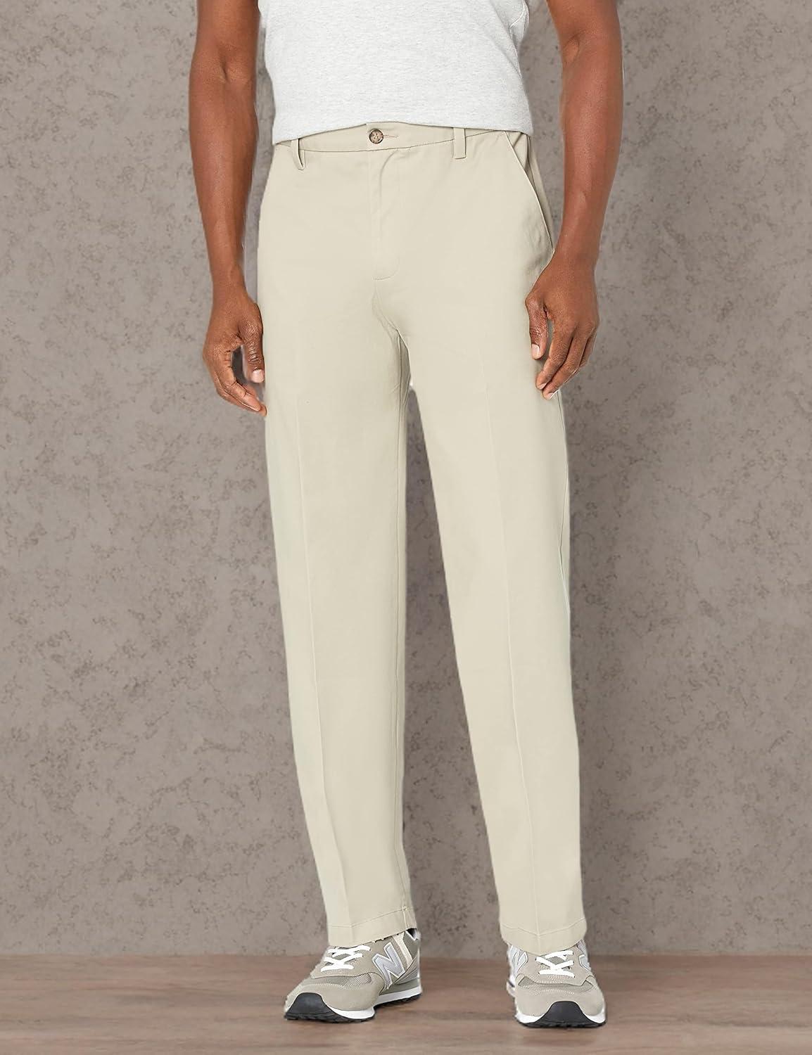 imageDockers Mens Classic Fit Workday Khaki Smart 360 FLEX Pants Standard and Big ampamp TallSafari Beige