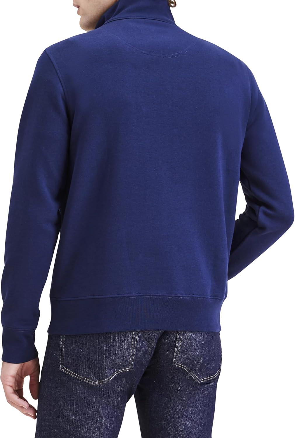 imageDockers Mens Regular Fit Long Sleeve 14 Zip Fleece SweatshirtNavy Blazer