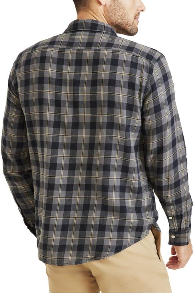 imageDockers Mens Regular Fit Long Sleeve Casual Shirt Regular and Big ampamp TallBurma Grey Plaid