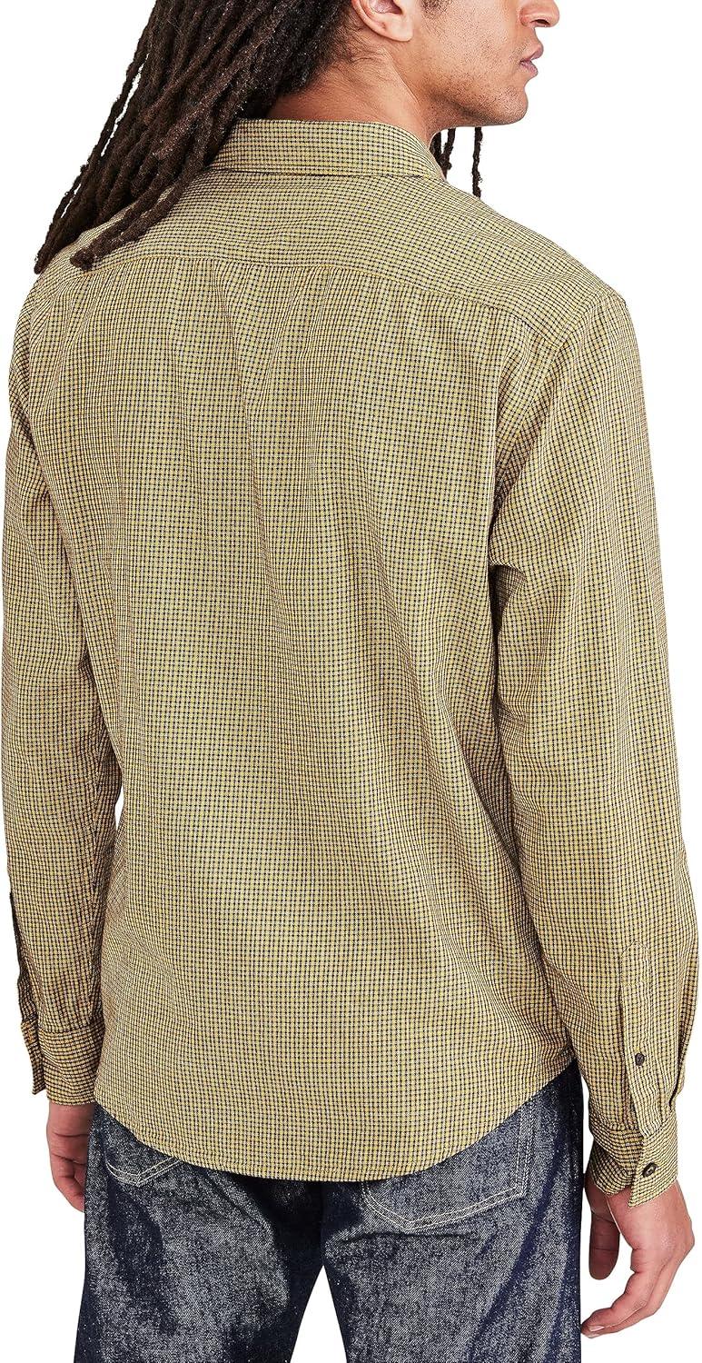 imageDockers Mens Regular Fit Long Sleeve Casual Shirt Regular and Big ampamp TallNugget Gold