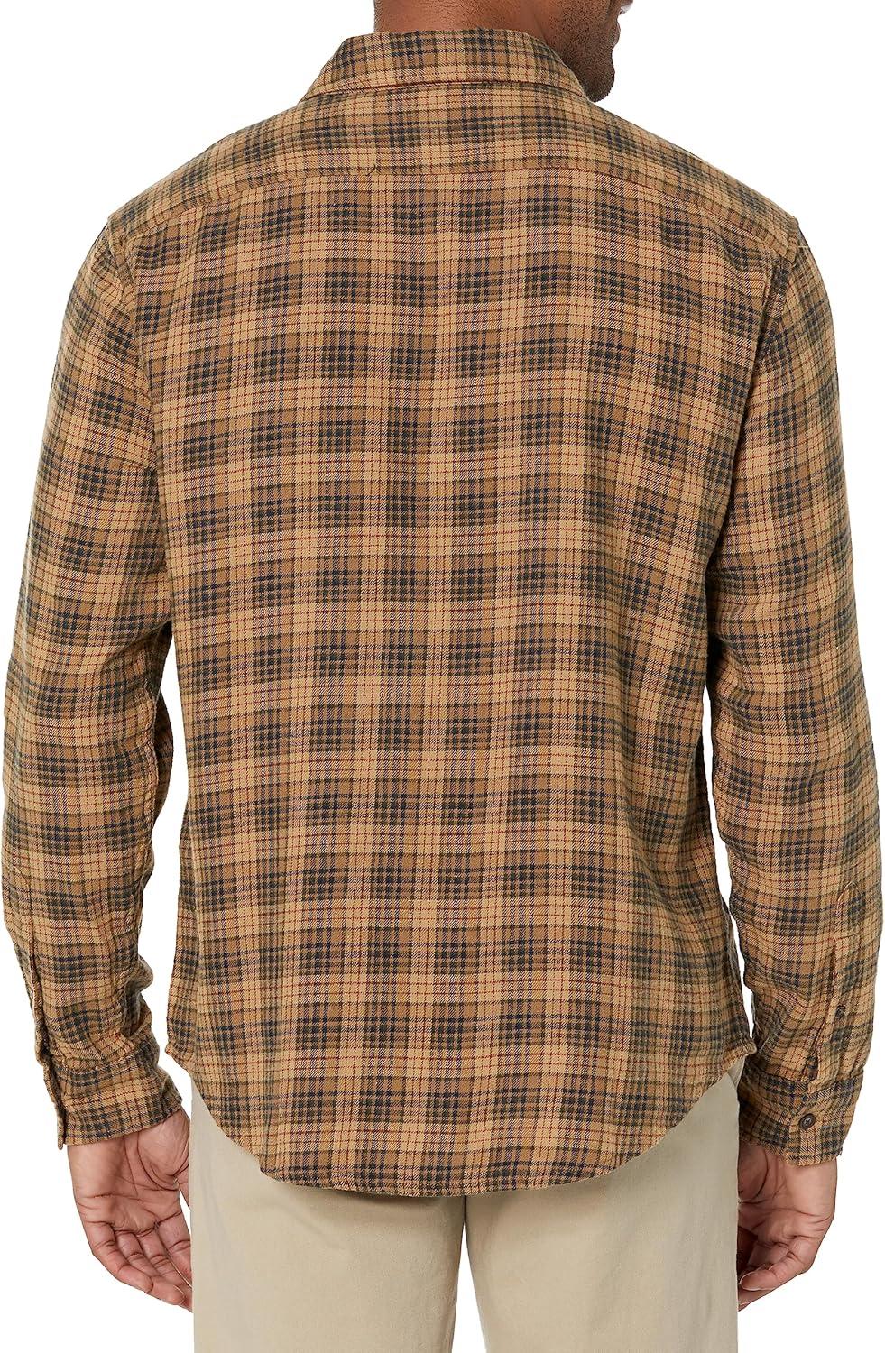 imageDockers Mens Regular Fit Long Sleeve Casual Shirt Regular and Big ampamp TallTan Bakersz