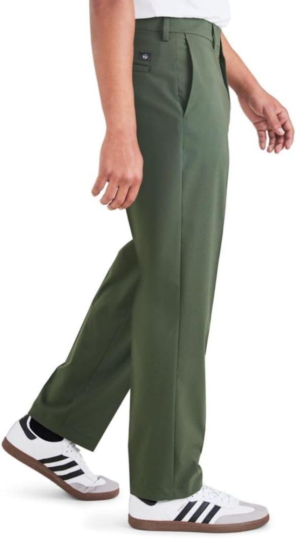 imageDockers Mens Signature Go Straight Fit Khaki Smart 360 Tech Pants Regular and Big ampamp TallForest Night Green
