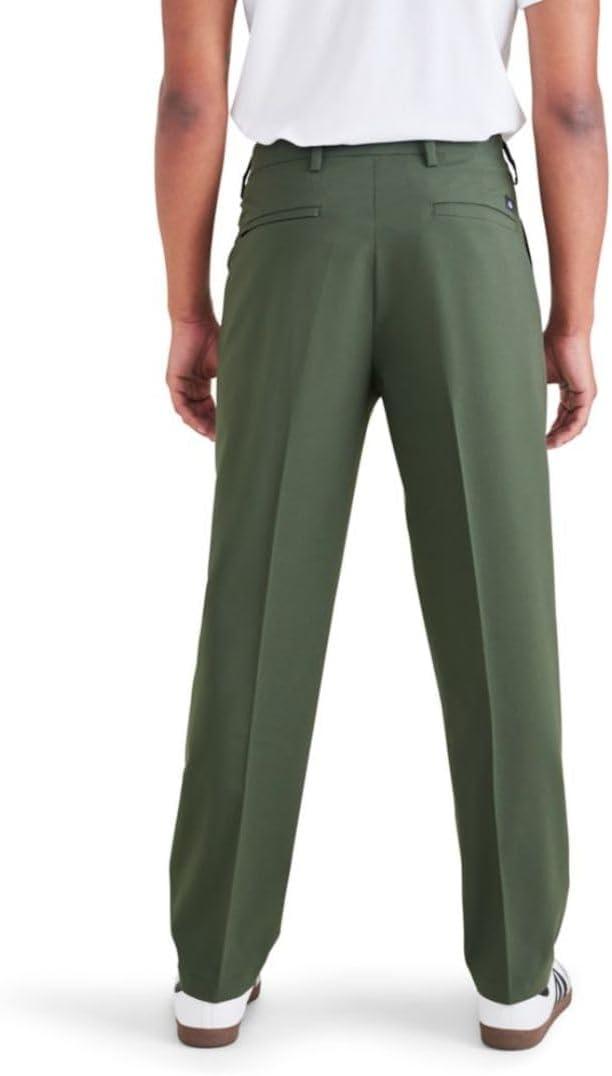 imageDockers Mens Signature Go Straight Fit Khaki Smart 360 Tech Pants Regular and Big ampamp TallForest Night Green