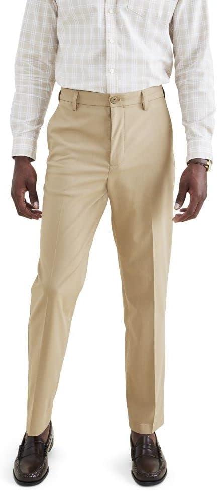 imageDockers Mens Signature Go Straight Fit Khaki Smart 360 Tech Pants Regular and Big ampamp TallHarvest Gold