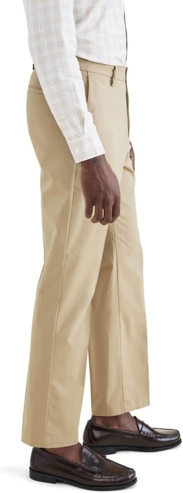 imageDockers Mens Signature Go Straight Fit Khaki Smart 360 Tech Pants Regular and Big ampamp TallHarvest Gold