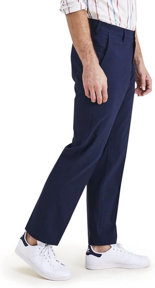 imageDockers Mens Signature Go Straight Fit Khaki Smart 360 Tech Pants Regular and Big ampamp TallNavy Blazer