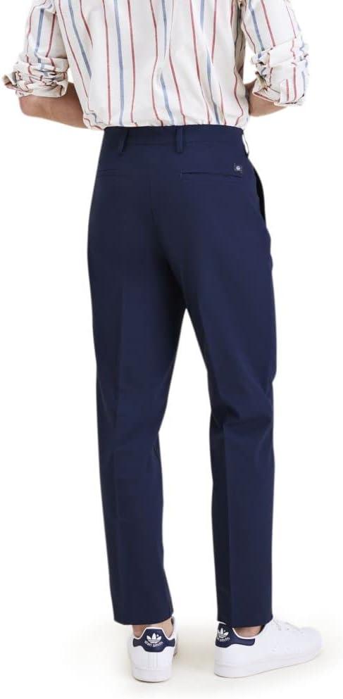 imageDockers Mens Signature Go Straight Fit Khaki Smart 360 Tech Pants Regular and Big ampamp TallNavy Blazer