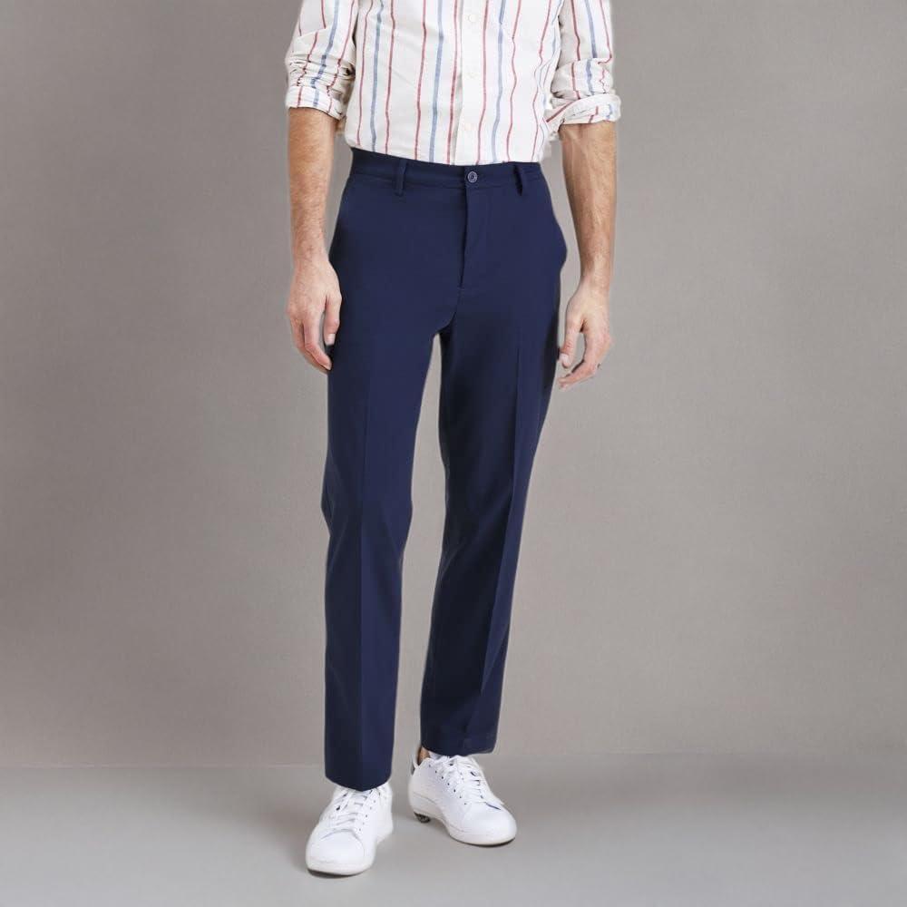 imageDockers Mens Signature Go Straight Fit Khaki Smart 360 Tech Pants Regular and Big ampamp TallNavy Blazer