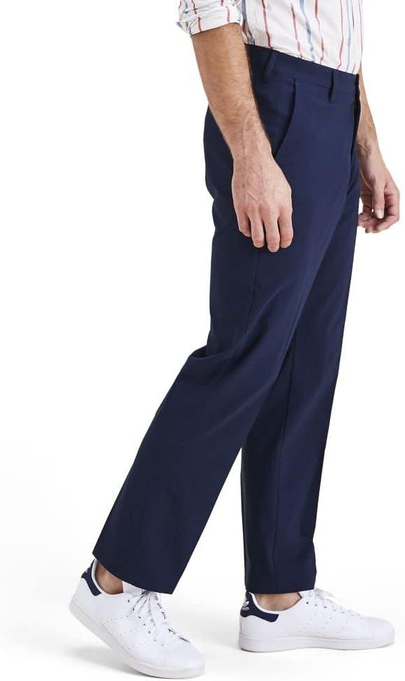 imageDockers Mens Signature Go Straight Fit Khaki Smart 360 Tech Pants Regular and Big ampamp TallNavy Blazer