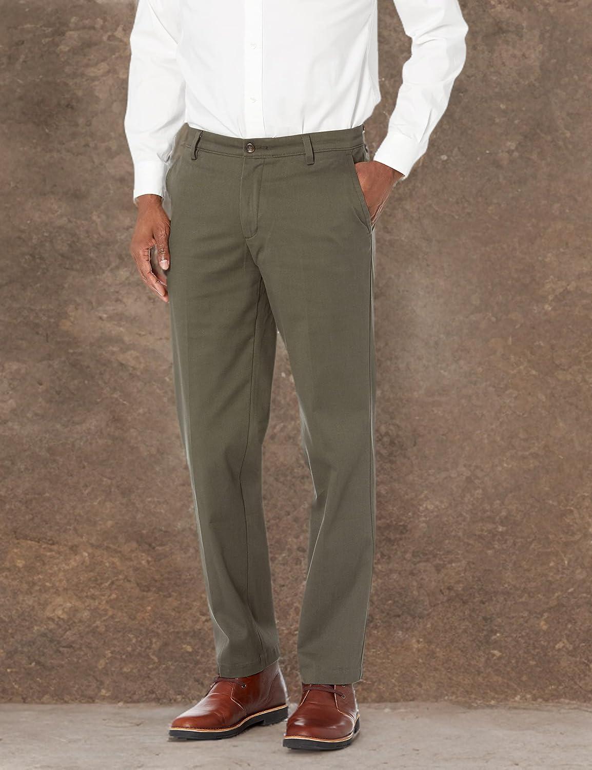 imageDockers Mens Straight Fit Easy Khaki PantsOlive Grove