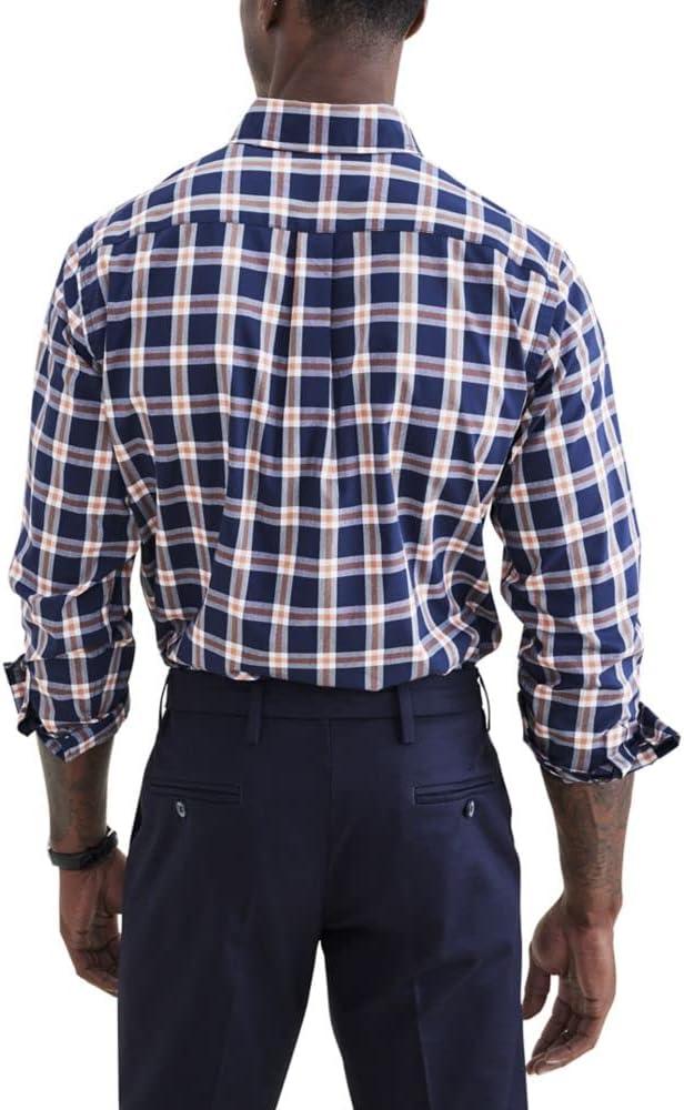 imageDockers Mens Supreme Flex Long Sleeve Button Up ShirtDusted Clay Orange