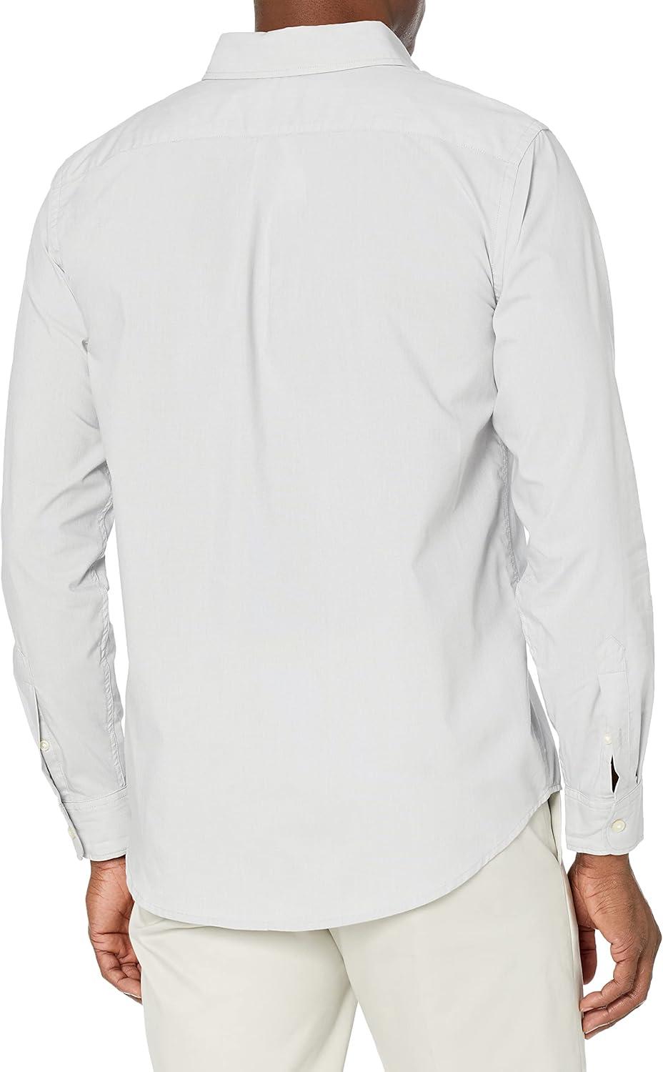 imageDockers Mens Supreme Flex Long Sleeve Button Up ShirtFoil Grey