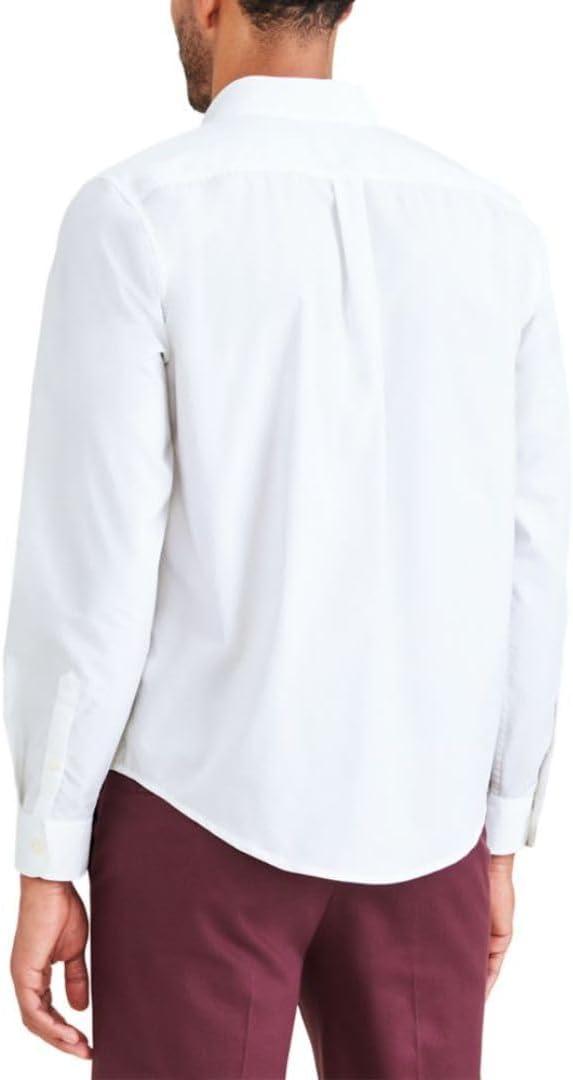 imageDockers Mens Supreme Flex Long Sleeve Button Up ShirtLucent White