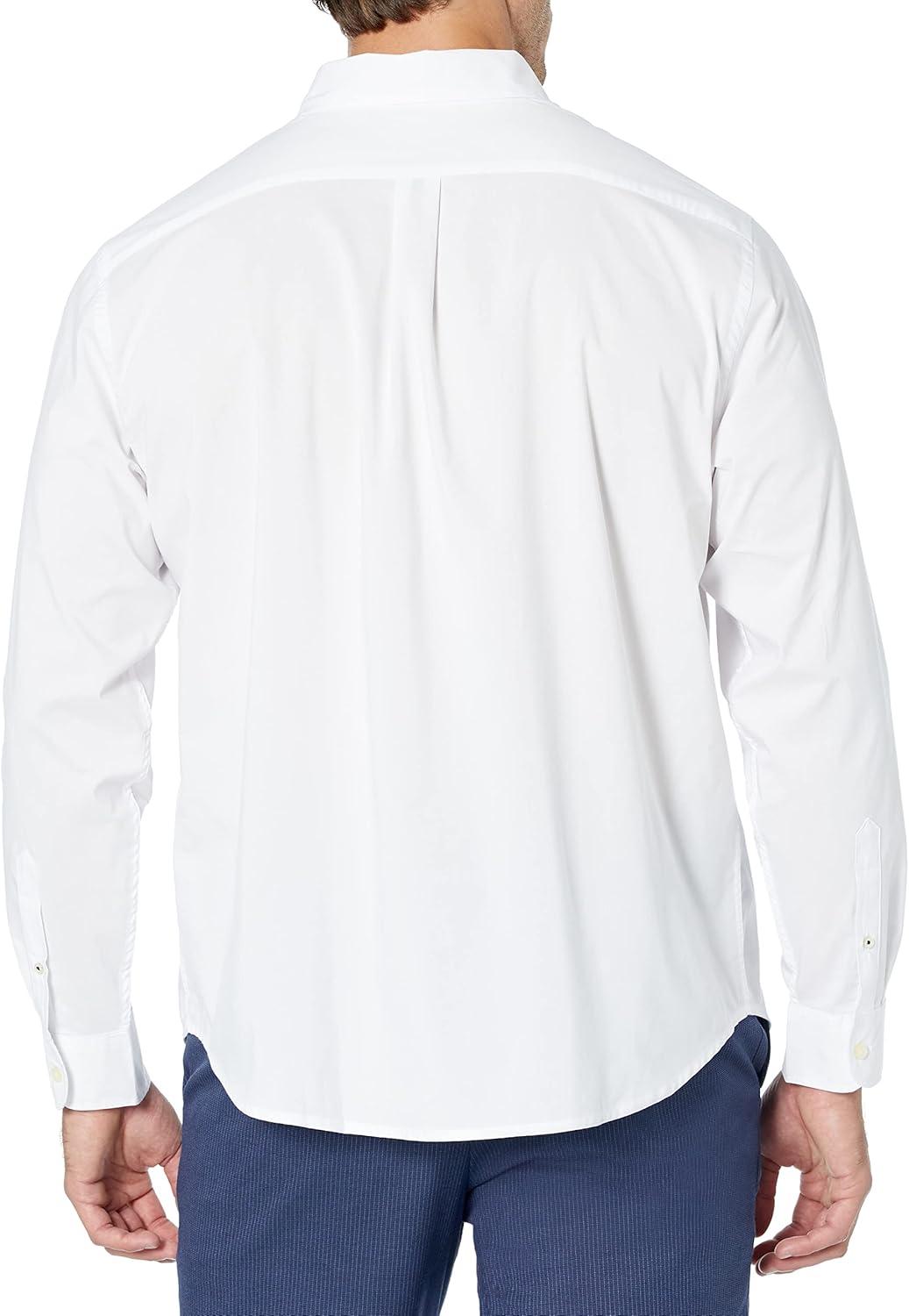 imageDockers Mens Supreme Flex Long Sleeve Button Up ShirtPaper White