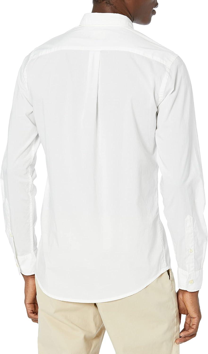 imageDockers Mens Supreme Flex Long Sleeve Button Up ShirtPaper White