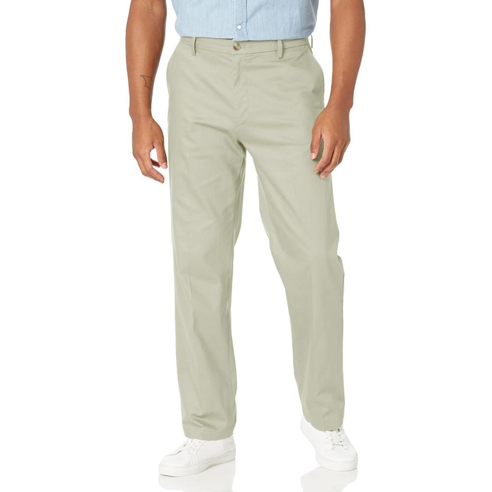 imageClassic Fit Signature Iron Free Khaki with Stain Defender Pants Regular and Big ampamp TallCloud