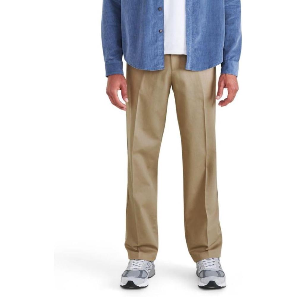 imageClassic Fit Signature Iron Free Khaki with Stain Defender Pants Regular and Big ampamp TallNew British Khaki