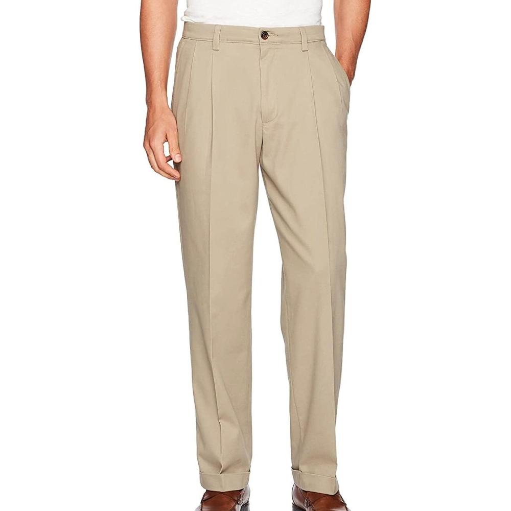 imageDOCKERS Mens Relaxed Fit Easy Khaki PantsPleatedTimberwolf