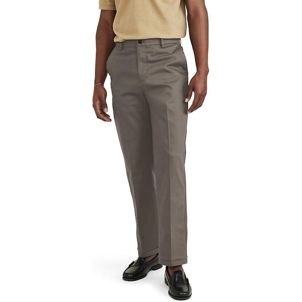 imageDOCKERS Mens Straight Fit Signature Iron Free Khaki with Stain Defender Pants Regular and Big ampamp TallDark Pebble