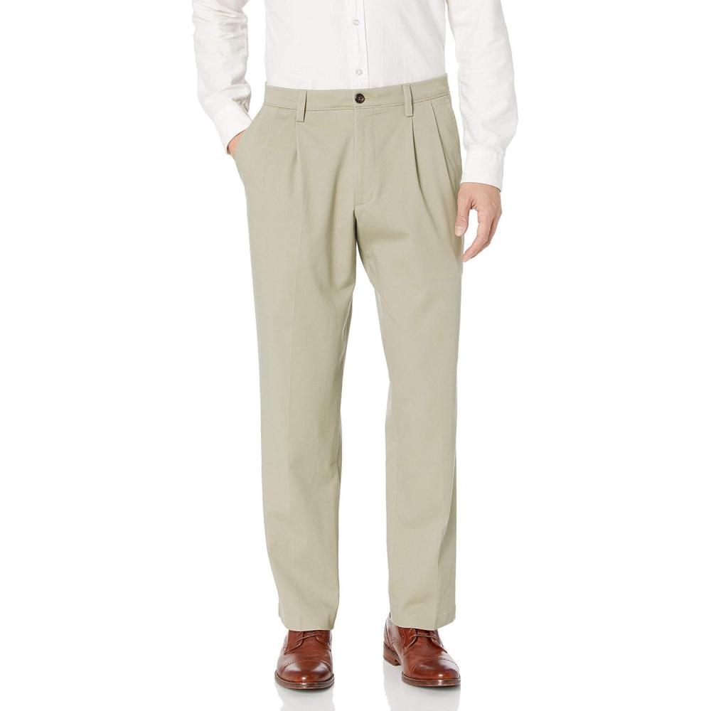 imageDockers Mens Classic Fit Easy Khaki Pants  Pleated Standard and Big ampamp TallCloud