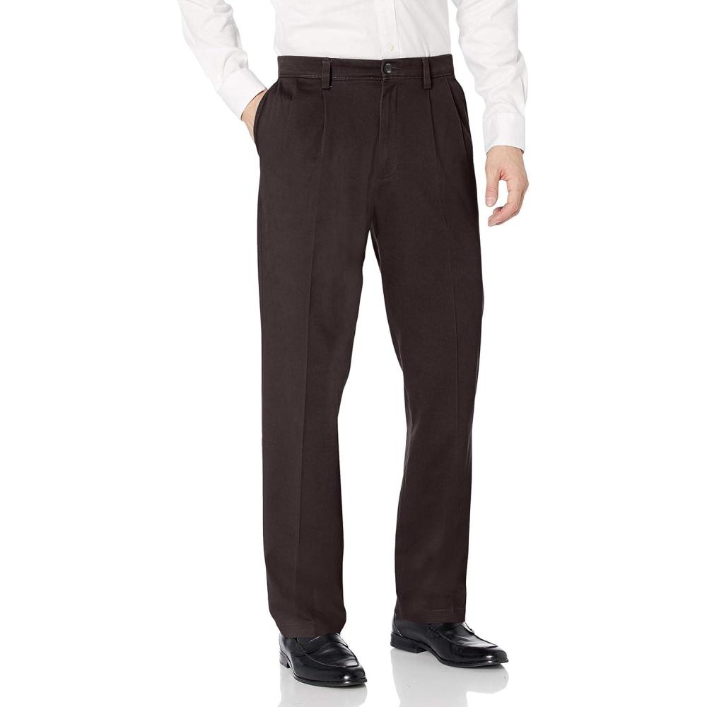 imageDockers Mens Classic Fit Easy Khaki Pants  Pleated Standard and Big ampamp TallCoffee Bean
