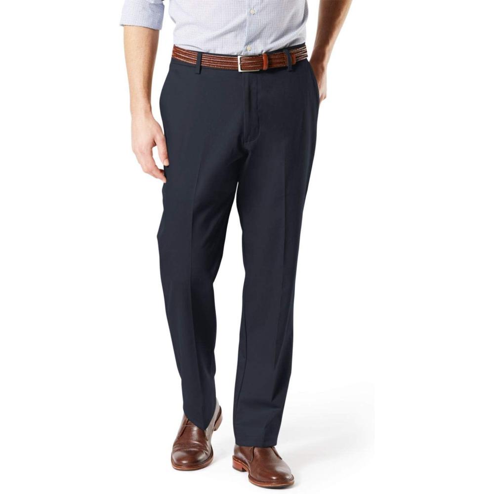 imageDockers Mens Classic Fit Signature Khaki Lux Cotton Stretch PantsDockers Navy
