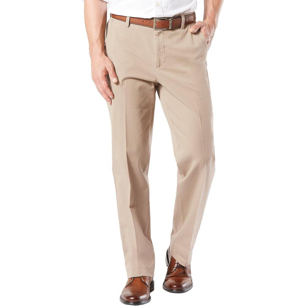 imageDockers Mens Classic Fit Workday Khaki Smart 360 FLEX Pants Standard and Big ampamp TallSafari Beige