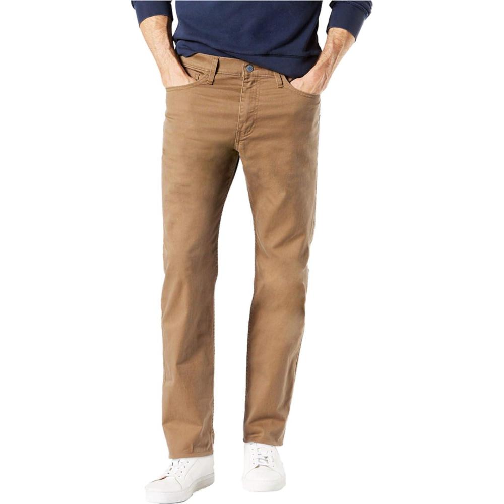 imageDockers Mens Slim Fit Jean Cut All Seasons Tech PantsLeather